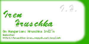 iren hruschka business card